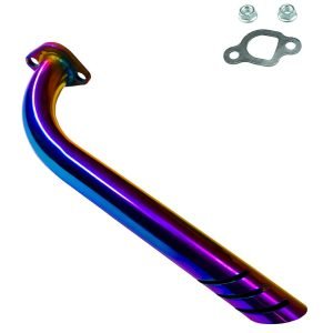 Header Pipe Kit For Coleman CT200U BT200X KT196, Predator 212 Baja MB200 Doodlebug Mini Bike, Axis M200 212CC, Hisun 196cc Monster mega moto Engine Go Kart (Colorful)