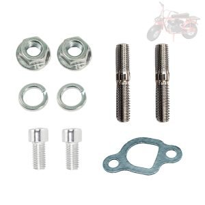 Exhaust Muffler Pipe Mounting Hardware Studs kit forFor Coleman CT200U BT200X KT196, Predator 212 Baja MB200 Mini Bike, Axis M200 212CC, Hisun 196cc Monster mega moto Engine, Go kart