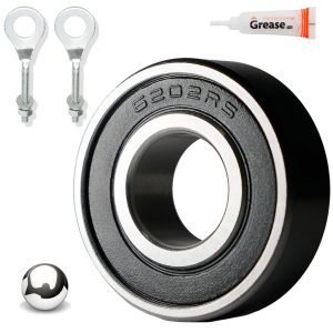 4 6202RS Racing Wheel Bearing w/Chain Tensioner for Coleman BT200X CT200U CT200UEX, Massimo MB200 Mini Bike, Axis M200 Front & Rear Wheels Bearings Replacement Parts