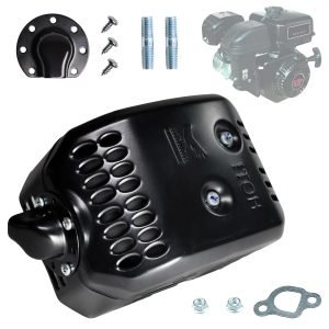 Upgraded OEM Exhaust Muffler w/Deflector for Harbor Freight Predator 212 69730 60363 Engine Water Pump, Chipper, Shredder, power washer Snowblower Replacement kit