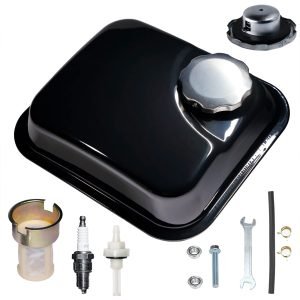 Side Port Gas Tank w/ Raised Cap For Coleman BT200X CT200U CT200UEX, Baja Warrior MB200 Mini Bike Fuel Tank Replacement for Hemi Predator 212 212cc 224 MAX performance Engine