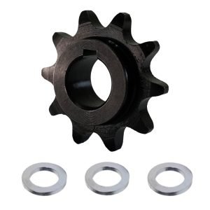 420 10T Sprocket & Spacer kit with 5/8 Inch Bore for 20 30 Torque Converter CVT for Coleman KT196 CT200U BT200X CT200UEX Mini Bike Go Kart (#40 41 420 Chain 10T)