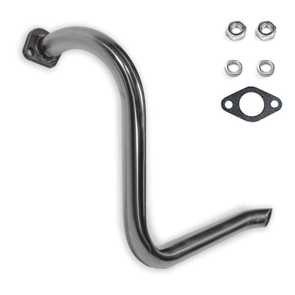 Left Long Pipe for For Coleman CT200U BT200X KT196,For Predartor 212 Engine Baja MB165 MB200 Doodlebug Mini Bike, Axis M200, Mini Bikes 212CC, Hisun 196cc Engine