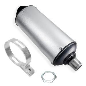 Performance Exhaust Muffler Silencer for Predator 212 196cc GX160 420cc 301cc GX390 98cc 6.5hp, Coleman CT200U BT200X KT196 CT100U Baja Massimo MB200 Go Kart Engine Mini Bike Parts (Silver)