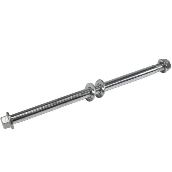 Front Axle & Lock Nut w/Washer Assembly for Coleman CT200U CT200UEX BT200X, Axis M200 196cc Off-Road Mini Bike (305mm)