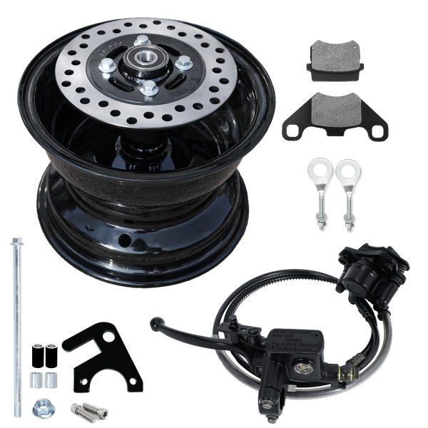 Rear Rim Disc Hydraulic Brake Kit For Coleman CT200U BT200X CT200U-EX BT200X-G BT200X-O CT200U-EXR, Axis M200196cc Hisun 200cc Mini Bike