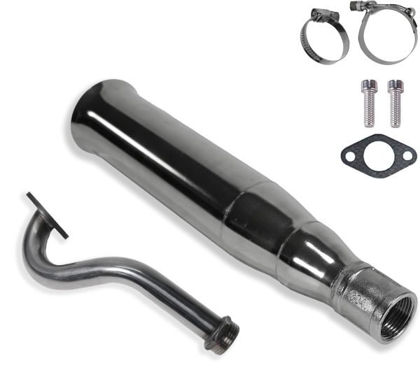 Central Trumpet Pipe for Predator 212 w/Monster Mega Moto MMB80 MMB105, Coleman RB100, Motovox MBX10 Baja DB30 97cc, For Orxyearth Dirt Kids Mini Bike (Riser needed)