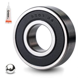 2 Jackshaft Bearings w/Grease for Coleman CT200U BT200X CT200U-EX RB200 196cc Mini Bike,Baja MB200, Massimo MB200, Realtree RT200 6203RS(Pack of 2)