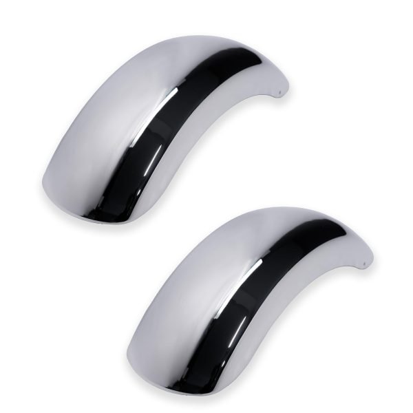 2 Universal Mini bike Chrome Fender for Monster Mega Moto MMB80 Baja DB30, Coleman CT100U CC100X RB100 105cc; Mudguard for FPR GMB100 Motovox MBX10, Mototec Mini Bike parts