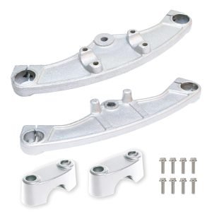 Heavy Duty Triple Tree Clamps 27mm Forks for Coleman CT200U CT200UEX BT200X Viper 200cc Axis M200 Massimo MB200S Mini bike (Silver)