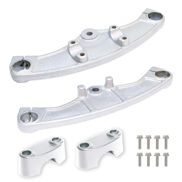 Heavy Duty Triple Tree Clamps 27mm Forks for Coleman CT200U CT200UEX BT200X Viper 200cc Axis M200 Massimo MB200S Mini bike (Silver)