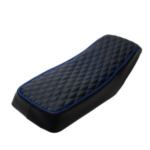 Blue Diamond Stitch Retro Mini bike Seat Cover for Monster Mega Moto MMB80 80cc MMB105 105cc, For Coleman Realtree RB100 RT100 Mini Bike Cushion Replacement parts