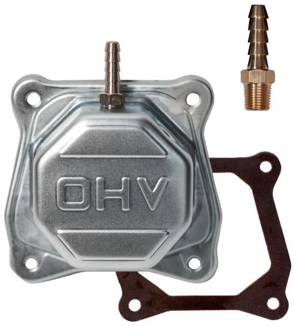 OHV Valve Cover w/Pulse Fitting for Predator 212 Non hemi Coleman CT200U CT100U BT200X CC100X Mini Bike, SK100 KT196 Go Kart Baja Hisun Tillotson Clone 196cc Engine Honda GX160 (Old Style)