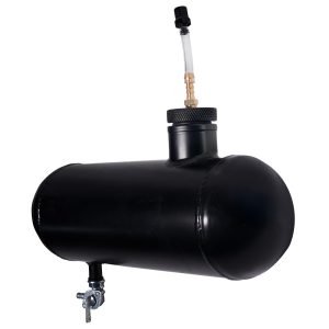 Side Aluminum Mini bike Gas Fuel Tank Cylinder 4x12'' for Coleman Baja Montser Mega moto Predator Hemi non 212 Engine, Massimo Axis RealTree Motovox Mototec Gas Bike, Go Kart Parts (Black)