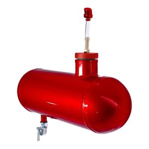 Side Aluminum Mini bike Gas Fuel Tank Cylinder 4x12'' for Coleman Baja Montser Mega moto Predator Hemi non 212 Engine, Massimo Axis RealTree Motovox Mototec Gas Bike, Go Kart Parts (Red)