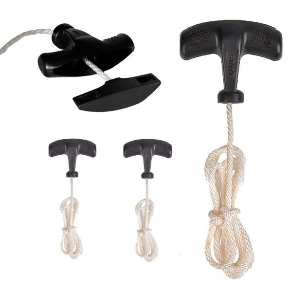 3 Set Pull Cord Start Rope w/New Recoil Starter Handle for Predator 212 Mini Bike Coleman CT200U, Champion Universal Dewalt Generator, Honda gx160 gx200 196cc OHV Engine Motor Replacement