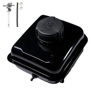 Gas Fuel Tank W/ Side Vent port for Coleman 98cc CK100 CK100-S SK100 Kids Go Kart, Screw on Fuel Tank for Realtree RTK100, Monster / Mega moto MAX MM-K100 ,154F 3.0 hp Engine Parts