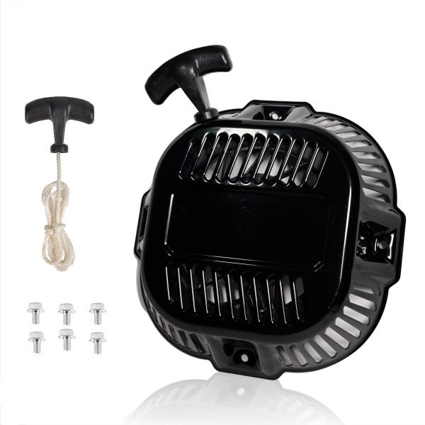 Pull Start Recoil Starter Assembly for Generac 389cc 420cc GP5500 GP 5500 GP6500 GP7500E GP8000E, Pull Cord Rope for 439cc 459cc XT8000 XT8500 XT9200 0J0813AST15 0J0813ASRV 0J08073SRV
