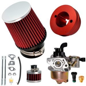Carburetor Air Filter Adapter Kit for Monster Mega Moto MMB80 MMB105, Coleman B100 RB100 105cc, Motovox MBX10 Baja DB30 97cc Orxyearth Dirt Kids Mini Bike Lifan 80cc MMK80 Go Kart (Red)
