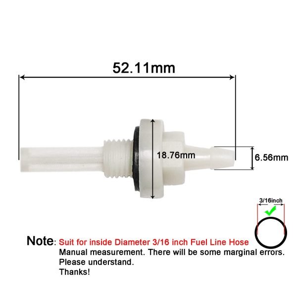Gas Fuel Tank Outlet Line Screen For Predator 212 Engine, Coleman Baja & Motovox Mini bike, CT200U BT200X DB30 97Cc, Fuel Tank Joint Filter Honda GX390 Small Engine (pack of 3) - Image 2