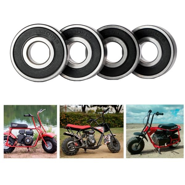 4 6201RS Racing Wheel Bearing w/Grease for FPR GMB100, Mega Monster Moto MMB80 Baja DB30,Coleman CT100U RB100, Motovox MBX10 Front & Rear Wheels Bearings - Image 2