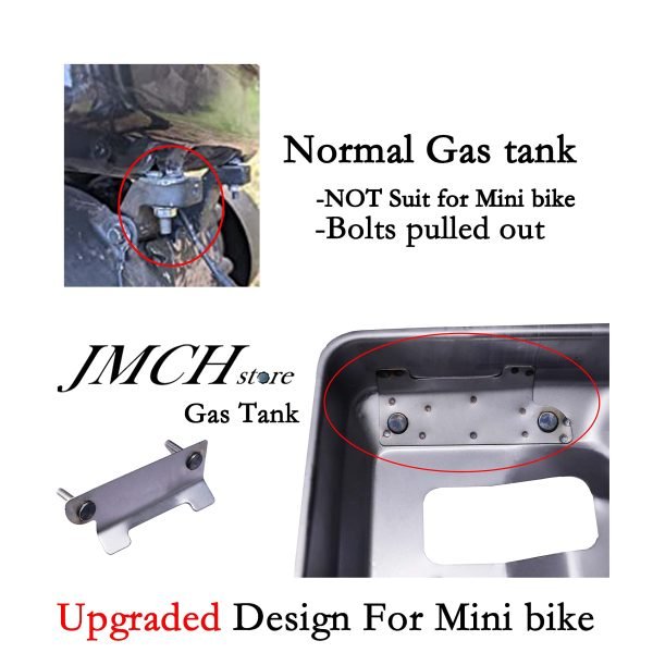 Side Port Gas Tank w/ Raised Cap For Coleman BT200X CT200U CT200UEX, Baja Warrior MB200 Mini Bike Fuel Tank Replacement for Hemi Predator 212 212cc 224 MAX performance Engine - Image 2