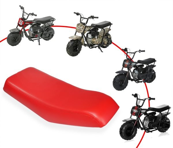 Upgraded New Seat for Monster Mega Moto MMB80 80cc MMB105 105cc, For Coleman Realtree RB100 RT100 Mini Bike Cushion Replacement parts (Red) - Image 2