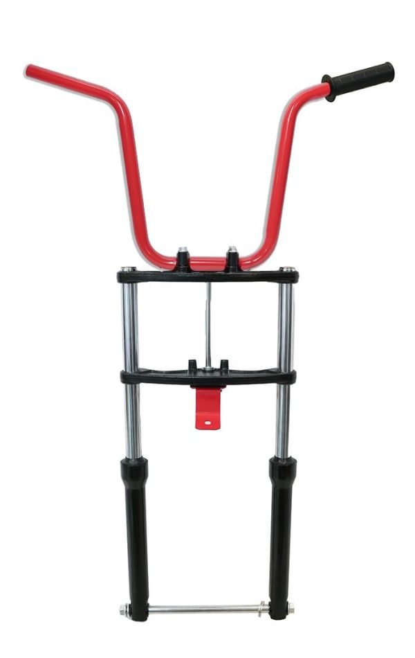 Raised Handlebar & kickstand FRONT FORK SUSPENSION KIT FOR Coleman CT200U BT200X CT200UEX 196cc Hisun 200-3 200-7, Axis M200 Mini bike (Black) - Image 2