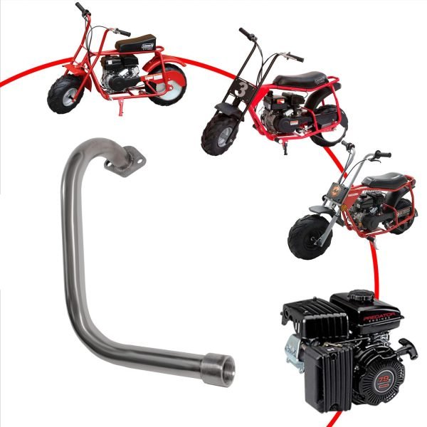 pipe w/ 1'' female thread left long for Coleman CT100U CC100X 98cc, For FRP GMB100 Mini Bike Predator 79cc 3HP Engine, Massimo MB100 79cc Mini Bike, 154F 3.0 hp Engine Parts - Image 2
