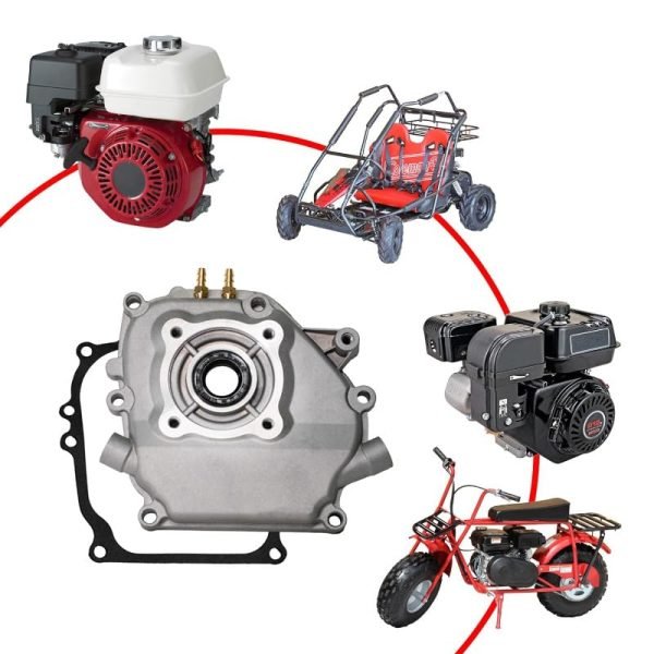 Crankcase Side Cover w/Pulse Fitting for Predator 212 Hemi Coleman B200R CT200U Mini Bike, KT196 Go Kart Baja Massimo MB200 Axis M200 Honda 6.5HP GX160 196 Hisun 196cc 212cc Engine - Image 2