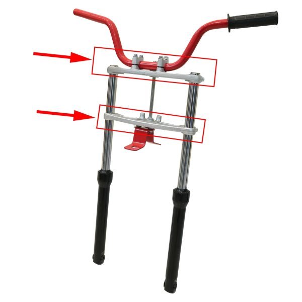 Heavy Duty Triple Tree Clamps 27mm Forks for Coleman CT200U CT200UEX BT200X Viper 200cc Axis M200 Massimo MB200S Mini bike (Silver) - Image 2