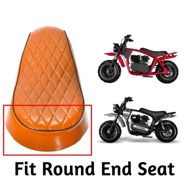 Brown Diamond Stitch Retro Mini bike Seat for Coleman B200 B200RS B200RSV - Image 2