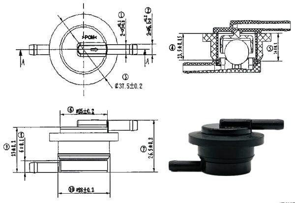 OEM Gas Fuel Tank Vent Valve w/Grommet for Predator 212 6.5hp 224 Max Engine, Roll Over Valve for Generac Gas Pressure Washer 212cc 420cc Predator Generator, Coleman Mini bike SK100 Go kart - Image 2