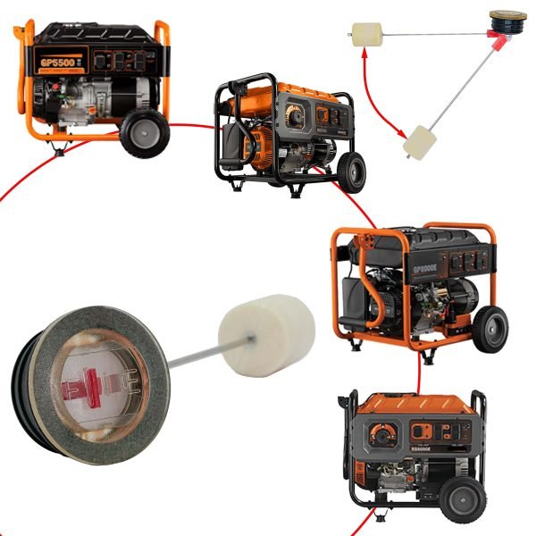 Generator Fuel Gauge 130LG 0H9005 for Generac GP5500 GP6500 RS5500 RS7000E GP7500E RS8000E XT8000E XT8500EFI, 5500w 6500 6500w 7500 389cc OHV Portable Generator - Image 2