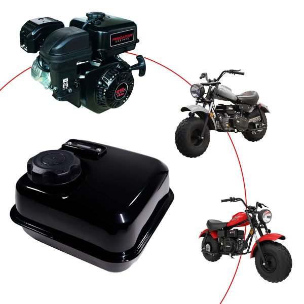 Side Port Gas Fuel Tank W/ Gauge for Non Hemi Predator 212 6.5HP 212CC Engine 60363 69730 69727, Baja Massimo MB200 Mini bike, R210III Chipper Shredder 62323 Water Pump 56160 56162 - Image 2