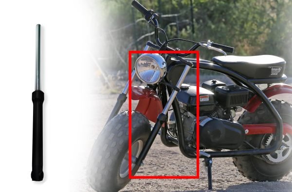 Shock Absorber Front fork Suspension for Coleman CT200U BT200X CT200UEX 196cc Hisun 200-3 200-7, Axis M200 Mini bike (Black, 632mm) - Image 3