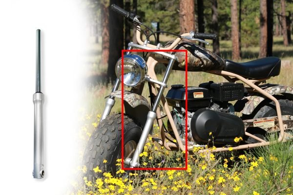 Shock Absorber Front fork Suspension for Coleman CT200U BT200X CT200UEX 196cc Hisun 200-3 200-7, Axis M200 Mini bike (Silver, 632mm) - Image 3