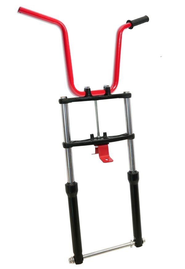 Raised Handlebar & kickstand FRONT FORK SUSPENSION KIT FOR Coleman CT200U BT200X CT200UEX 196cc Hisun 200-3 200-7, Axis M200 Mini bike (Black) - Image 3