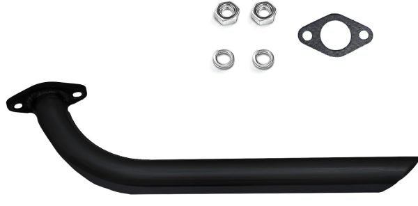 Stainless Steel Header Pipe for Coleman BT200X CT200U EX KT196 196cc Mini Bike Go Kart Predator 212 224 Honda GX160 GX200 Clone Engine Baja Warrior MB200 Performance Parts (Black) - Image 3