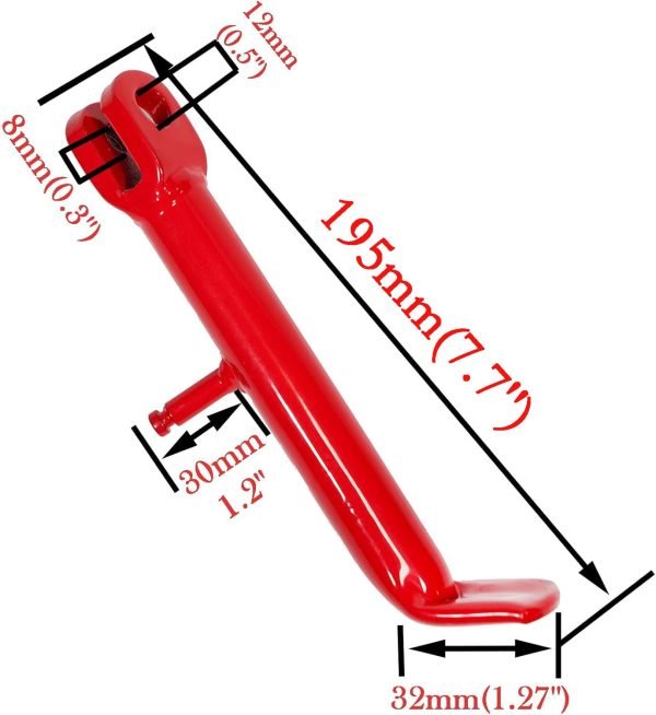 Mini Bike Kickstand w/Spring for Coleman CT200U CT200U-EX BT200X CT200U-EXR Axis M200 212cc 196cc 200cc 6.5hp Powersports Mini Bike Parts (Red) - Image 3