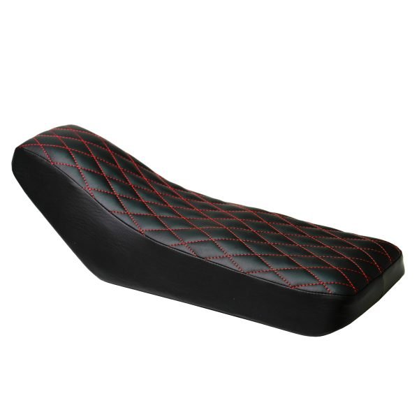 Diamond Stitch Retro Mini Bike Seat with Red Thread for Motovox MBX10, for Mototec 105cc Mini Bike - Image 3