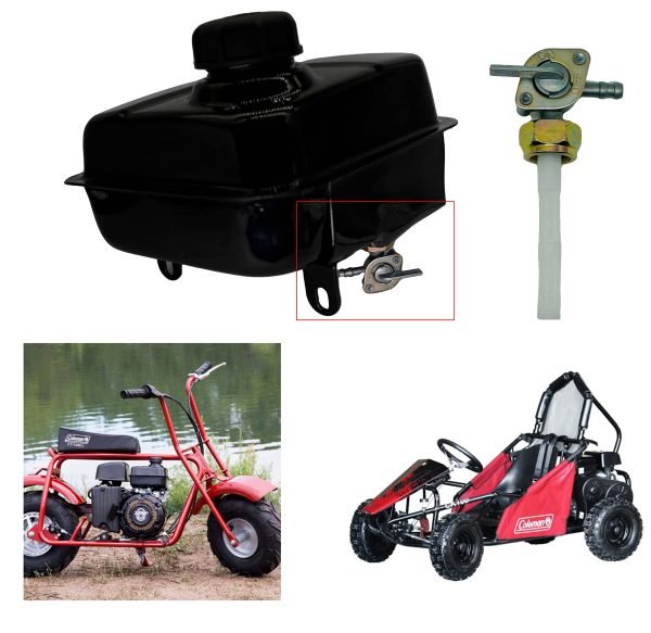 Metal Fuel shut off valve petcock for coleman CT100U CC100X 98cc mini bike, SK100 CK100 100cc Go kart - Image 3