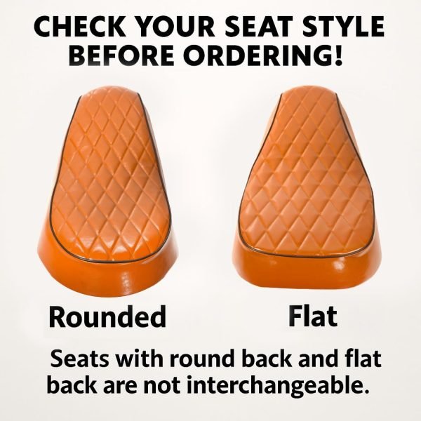 Brown Diamond Stitch Retro Mini bike Seat for Coleman B200 B200RS B200RSV - Image 3