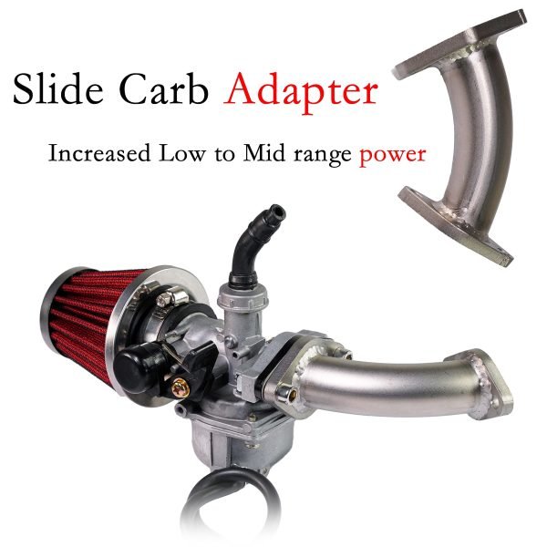 Performance Racing Intake Pipe Inlet Manifold for Coleman CT100U CC100X 98cc Mini bike, Compatible w/Predator 79cc clone Engine, SK100 CK100-S Go kart, Massimo MB100 Kids scooter, 154F 3Hp - Image 3