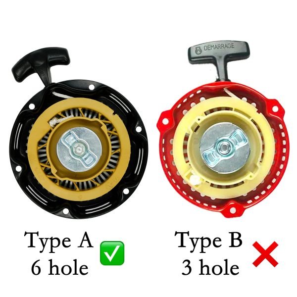 Pull Start Recoil Starter Assembly for Monster Moto 80cc 2.8 hp, Mega Moto 105cc Mini Bike, Coleman RB100 Reaktree RT100, Motovox MBX 10, MM-K80R Mega Max Go Kart, 152-3 3.5HP Engine Parts - Image 3