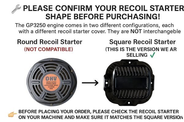 Pull Start Recoil Starter Assembly for Generac GP3600 GP3250 Generator, 196cc 208cc 212cc Gasoline Engine, Gas Pressure Washer 2900 3600 3100 2500 PSI Speedwash, 0J08071SRV 0J08074SRV - Image 3