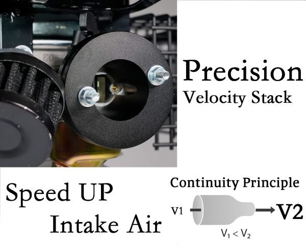 Carburetor Air Filter Adapter Kit for Monster Mega Moto MMB80 MMB105, Coleman B100 RB100 105cc, Motovox MBX10 Baja DB30 97cc Orxyearth Dirt Kids Mini Bike Lifan 80cc MMK80 Go Kart Black - Image 3