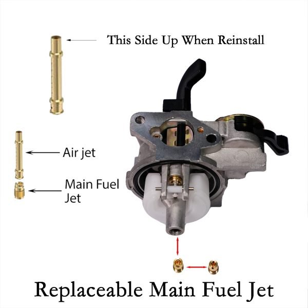 Performance Carburetor W/Replaceable Main Jet For Monster Mega Moto MM80 MMB105, Carb for Coleman B100 RB100 Mototec 105cc, Motovox MBX10, Baja DB30 97cc, Phatmoto Gas Bike Lifan 79cc - Image 3