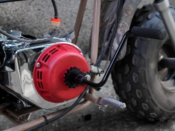 Easy Quick Fast Hand Crank Start Recoil Starter Assembly for Predator 212 Coleman B200R CT200U 200cc Mini Bike, KT196 Go Kart Pull Cord Start 196 Hisun Engine (Red) - Image 4