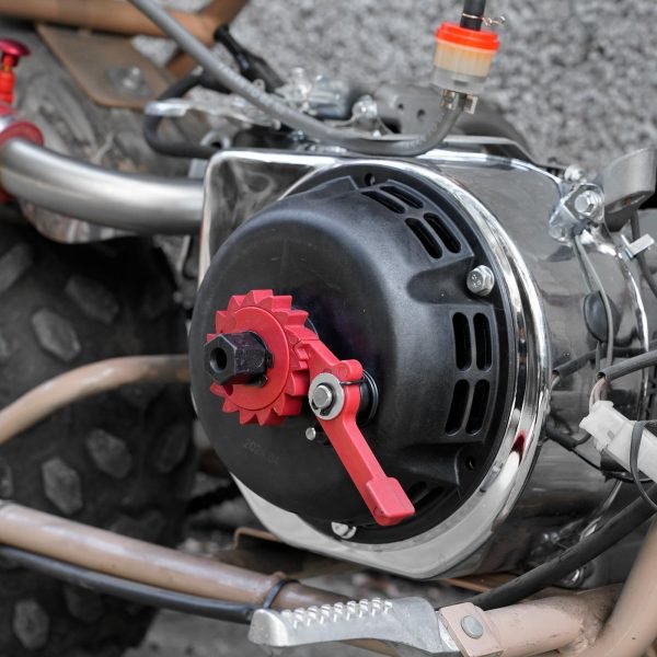 Easy Quick Hand Fast Crank Start Recoil Starter Assembly for Predator 212 Coleman B200R CT200U 200cc Mini Bike, KT196 Go Kart Pull Cord Start 196 Hisun Engine (Black) - Image 4